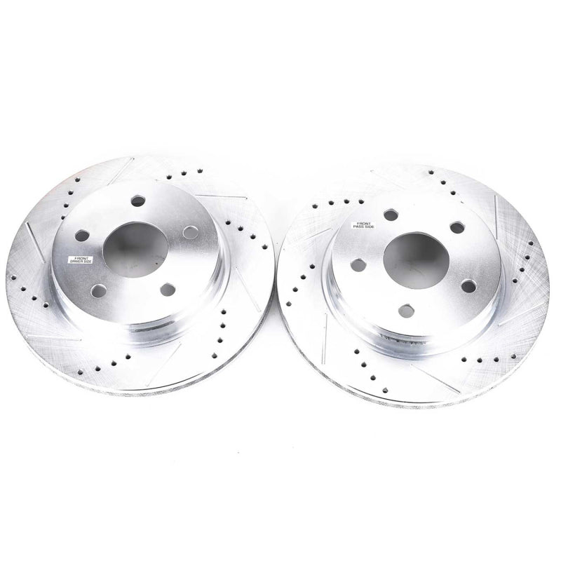 Power Stop 07-09 Chrysler Aspen Front Evolution Drilled & Slotted Rotors - Pair - AR8750XPR for 2002-2010 Dodge Ram 1500 - fr