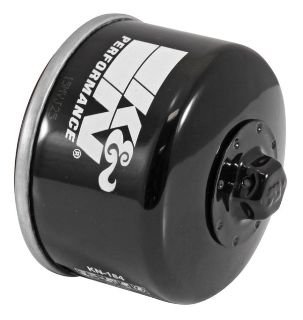 K&N Oil Filter 2.688in Height x 3.031in OD Powersports - Canister - KN-184 for 2008-2014 Piaggio MP3 500 - front view