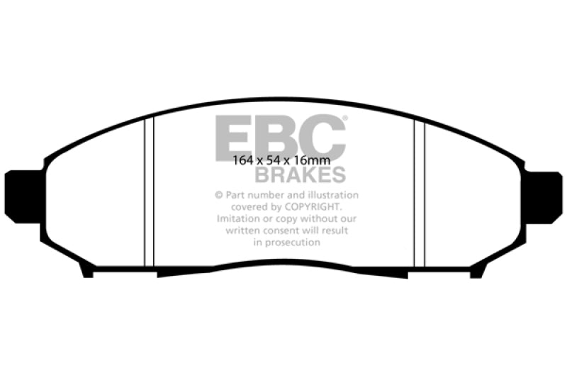 EBC 05+ Nissan Frontier 2.5 2WD Ultimax2 Front Brake Pads - UD1094