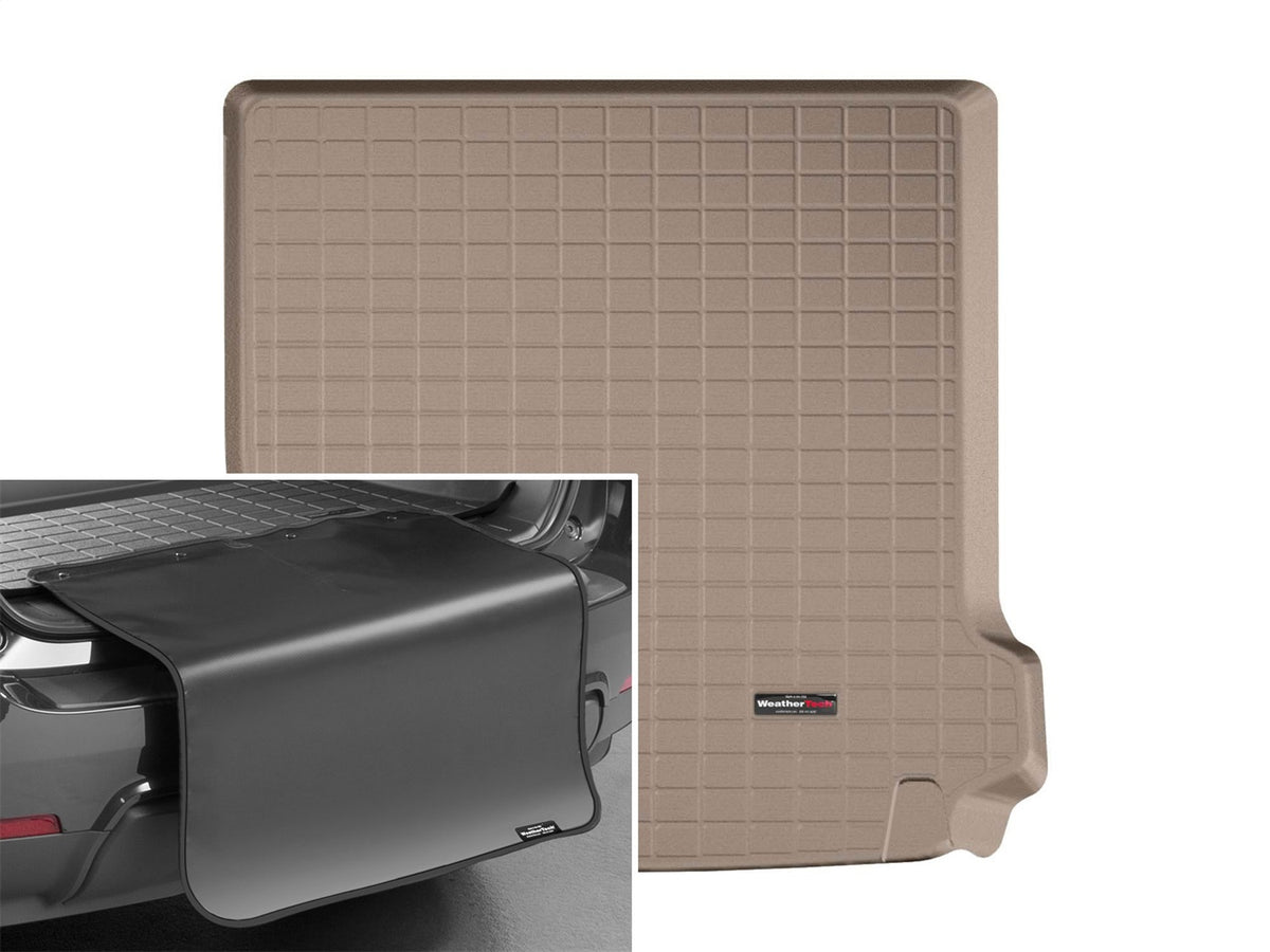 Weathertech - Cargo Liner w/Bumper Protector - Tan Behind 2nd Row Seating 17-24 V90 - 41969SK