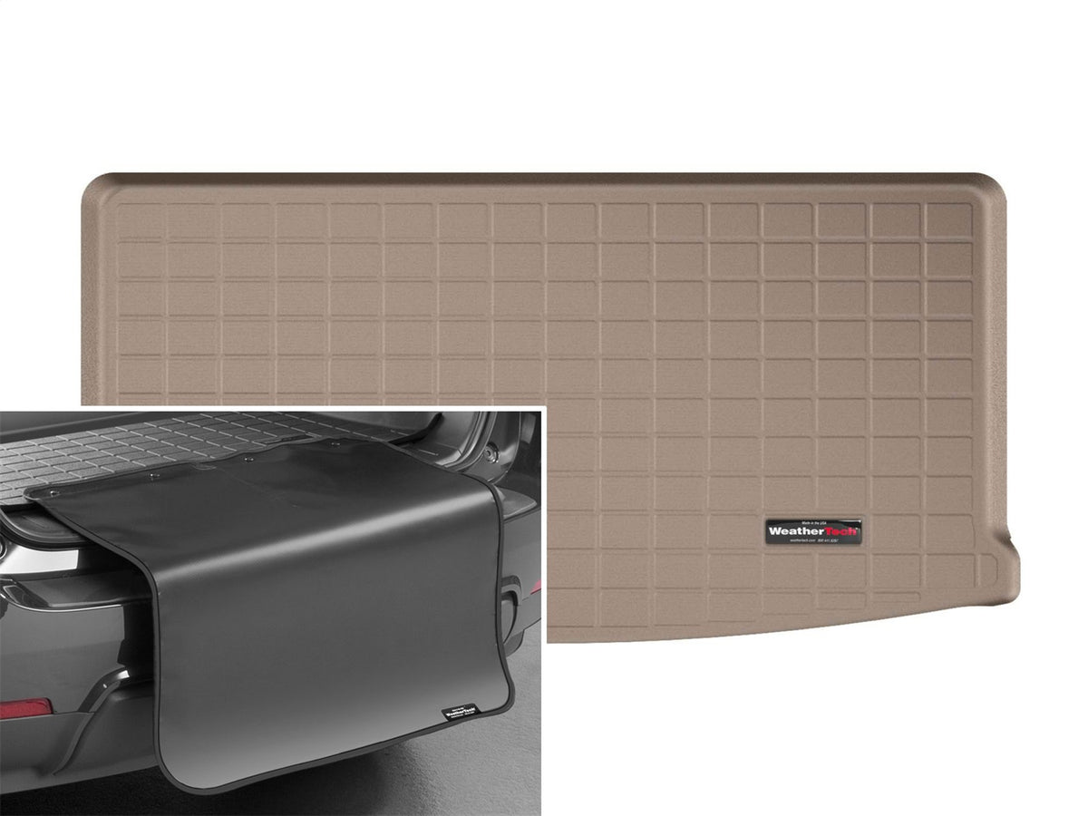 Weathertech - Cargo Liner w/Bumper Protector - Tan Behind 3rd Row Seating 18-26 Volkswagen Atlas - 41973SK