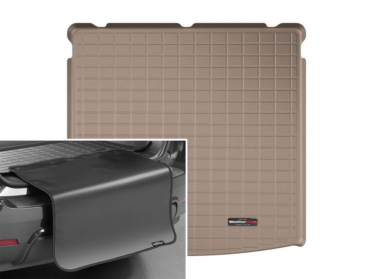 Weathertech - Cargo Liner w/Bumper Protector - Tan Behind 2nd Row Seating 18-24 Volkswagen Tiguan - 41975SK