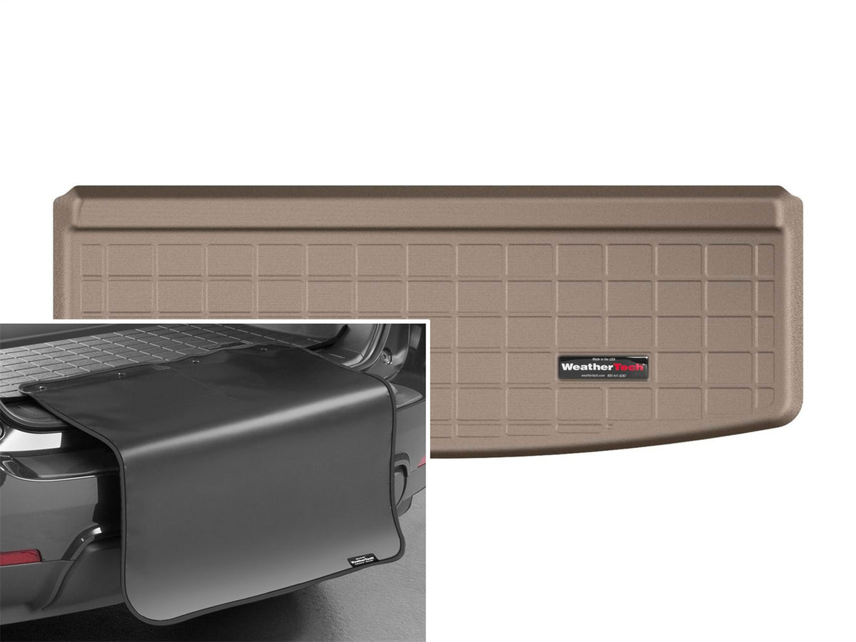 Weathertech - Cargo Liner w/Bumper Protector - Tan Behind 3rd Row Seating 18-24 Volkswagen Tiguan - 41976SK
