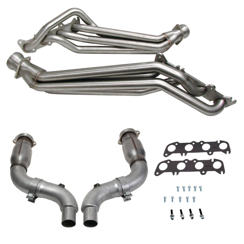 BBK 15-23 Ford Mustang GT 1-3/4 Long Tube Headers w/High Flow Catted Mid Pipe (304SS) - 16338