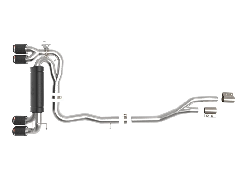 aFe 20-22 Audi RS6 Avant V8 4L (tt) MACH Force-Xp 3in to 2.5in 304 SS Cat-Back Exhaust w/ Carbon Tip - 49-36448-C