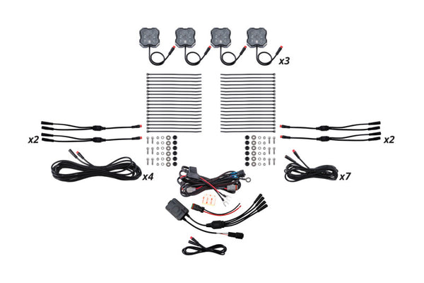 Diode Dynamics RGBW Rock Light Installer Kit w/Controller (12-pack) - DD7748C by Diode Dynamics - front view