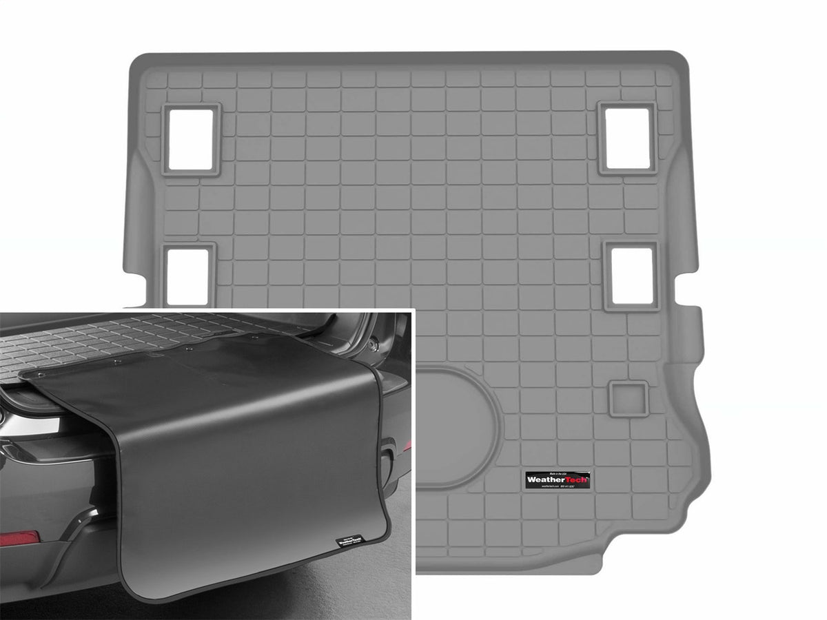 Weathertech - Cargo Liner w/Bumper Protector - Gray Behind 1st Row Seating 15-18 Jeep Wrangler - 421055SK