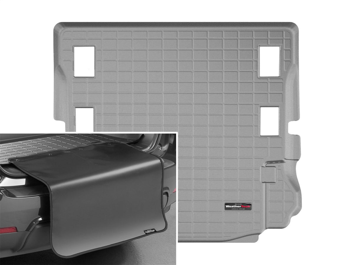 Weathertech - Cargo Liner w/Bumper Protector - Gray Behind 1st Row Seating 07-14 Jeep Wrangler - 421057SK