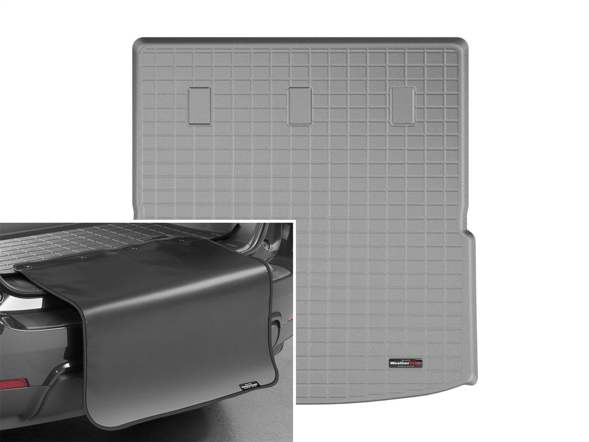 Weathertech - Cargo Liner w/Bumper Protector - Gray Behind 2nd Row Seating 18-24 Chevrolet Traverse - 421062SK