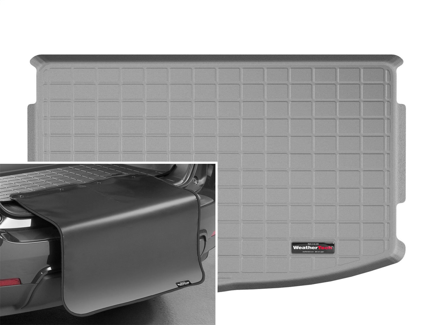 Weathertech - Cargo Liner w/Bumper Protector - Gray Behind 2nd Row Seating 18-23 Kia Rio - 421068SK