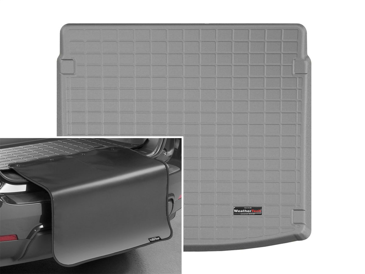 Weathertech - Cargo Liner w/Bumper Protector - Gray Behind 2nd Row Seating 18-25 Audi Q5 / 18-25 Audi SQ5 - 421073SK