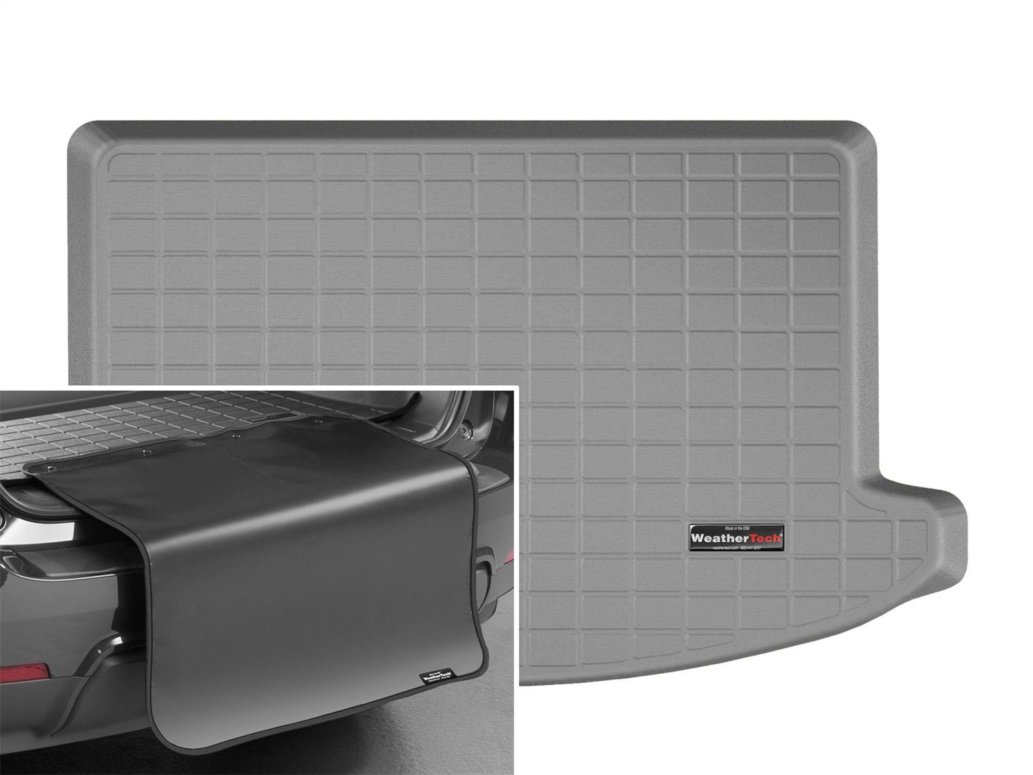 Weathertech - Cargo Liner w/Bumper Protector - Gray Behind 2nd Row Seating 17-24 Mini Cooper-Countryman - 421075SK