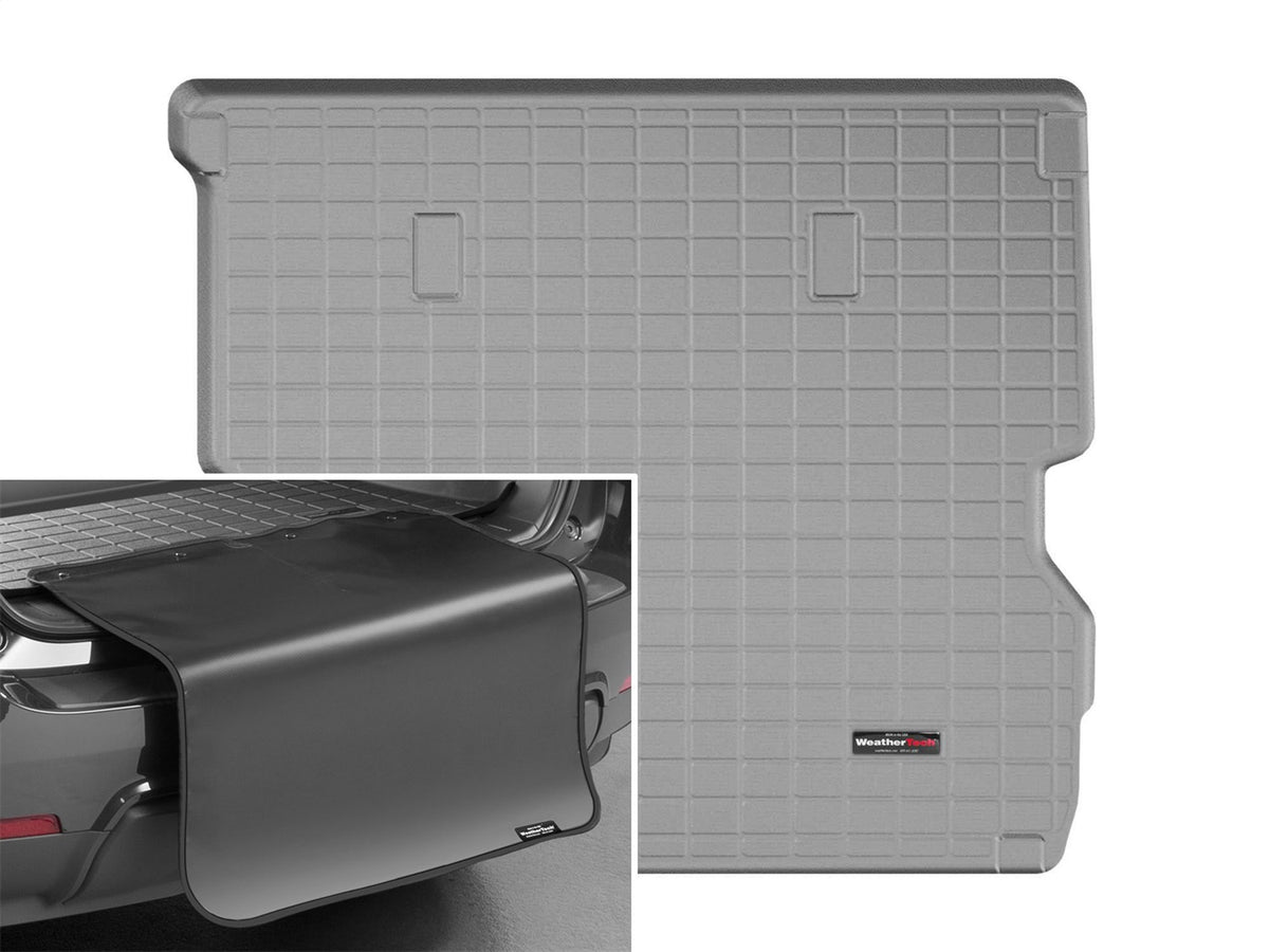 Weathertech - Cargo Liner w/Bumper Protector - Gray Behind 2nd Row Seating 17-25 Land Rover Discovery - 421084SK