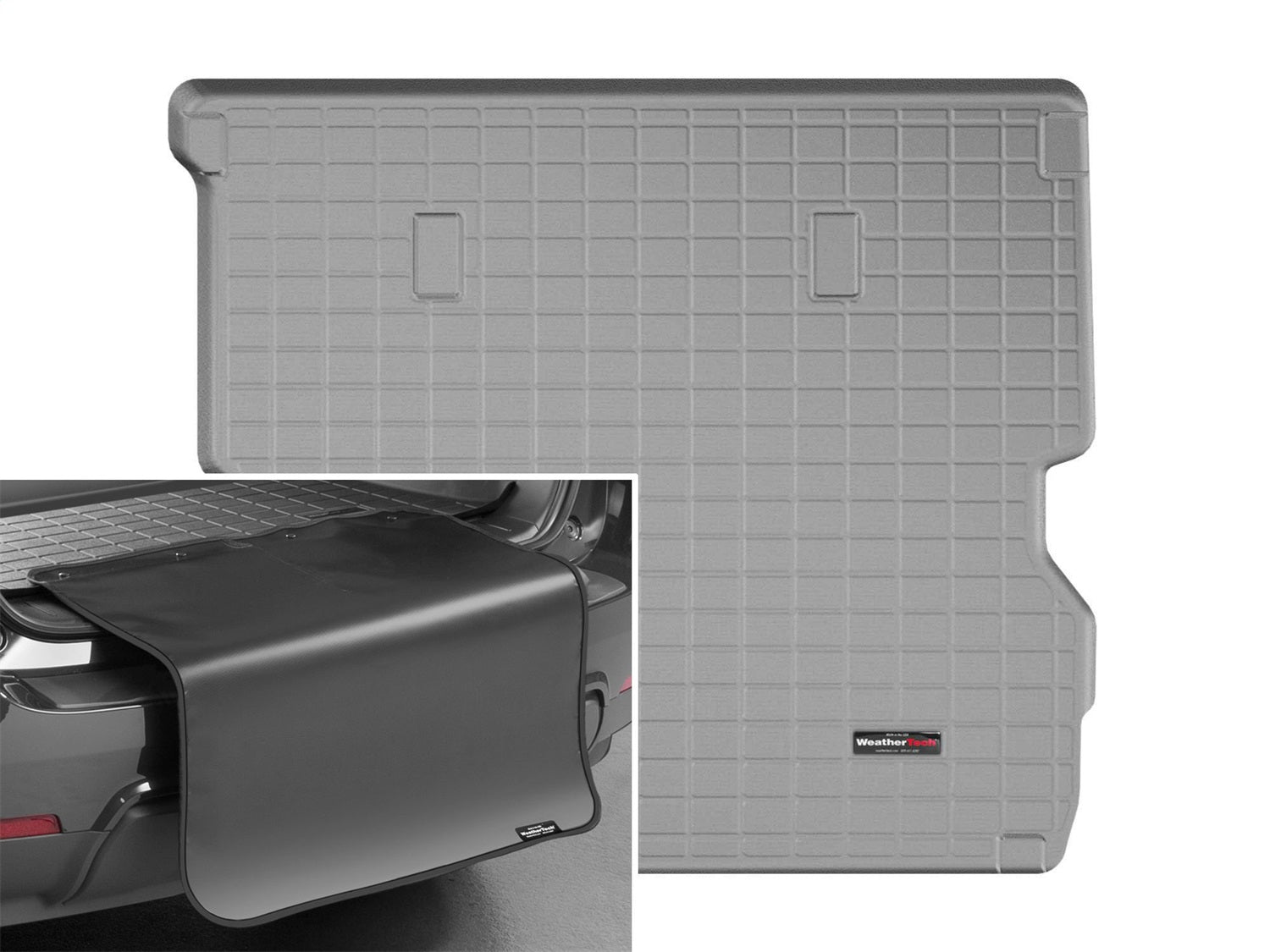 Weathertech - Cargo Liner w/Bumper Protector - Gray Behind 2nd Row Seating 17-25 Land Rover Discovery - 421084SK