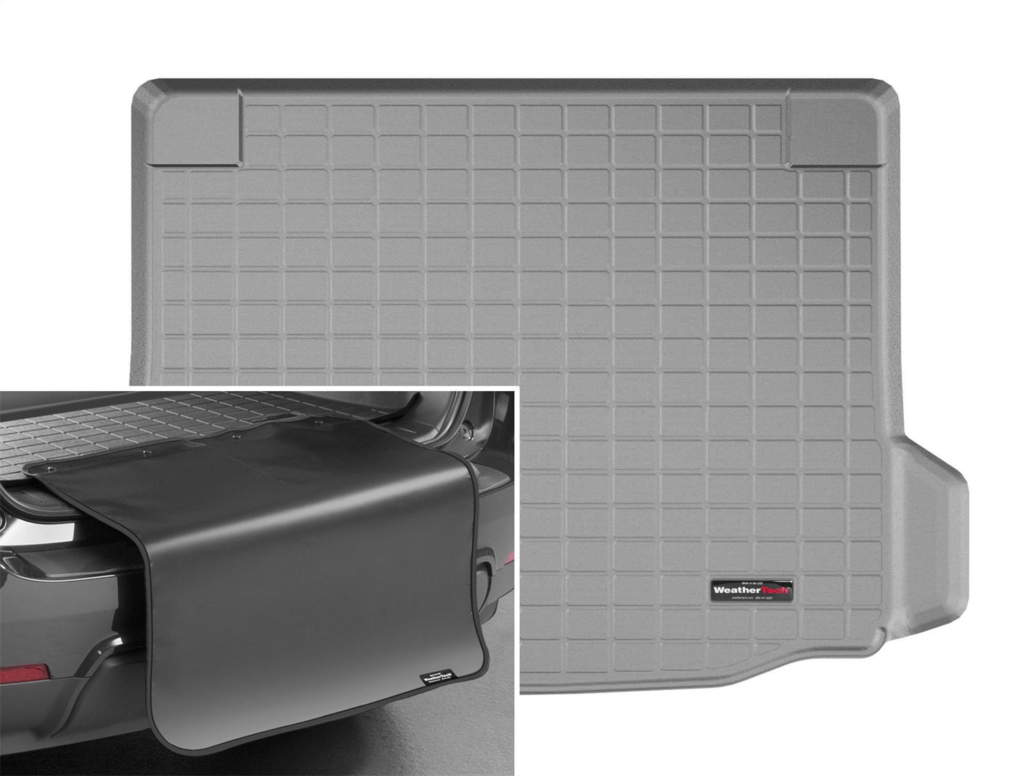 Weathertech - Cargo Liner w/Bumper Protector - Gray Behind 2nd Row Seating 18-24 BMW X3 - 421087SK