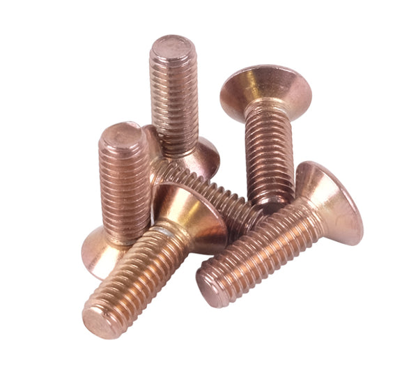 NRG Steering Wheel Screw Upgrade Kit (Conical) - Rose Gold - SWS-100RG - front view