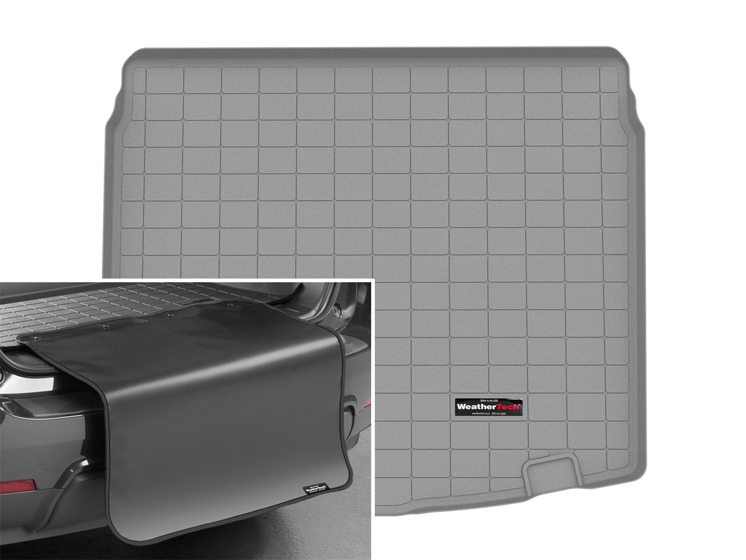 Weathertech - Cargo Liner w/Bumper Protector - Gray Behind 2nd Row Seating 22-26 Toyota Corolla - 421496SK