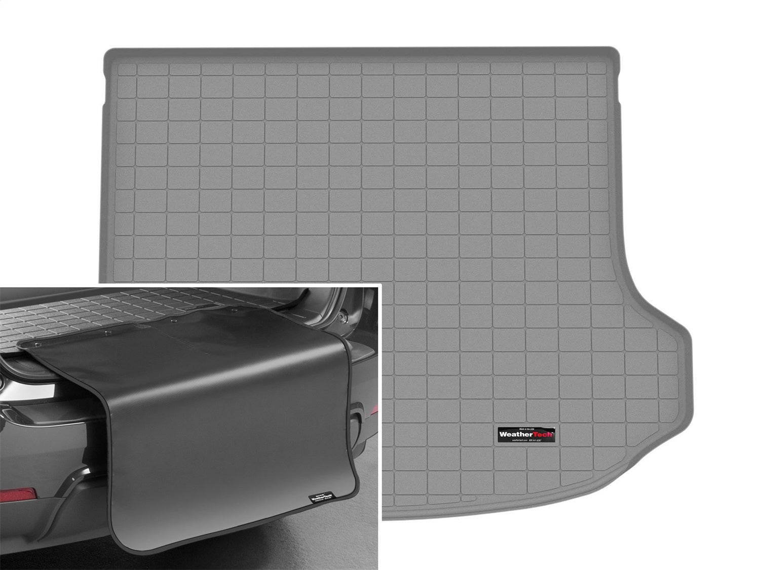 Weathertech - Cargo Liner w/Bumper Protector - Gray Behind 2nd Row Seating 22-25 Jeep Grand-Cherokee - 421530SK