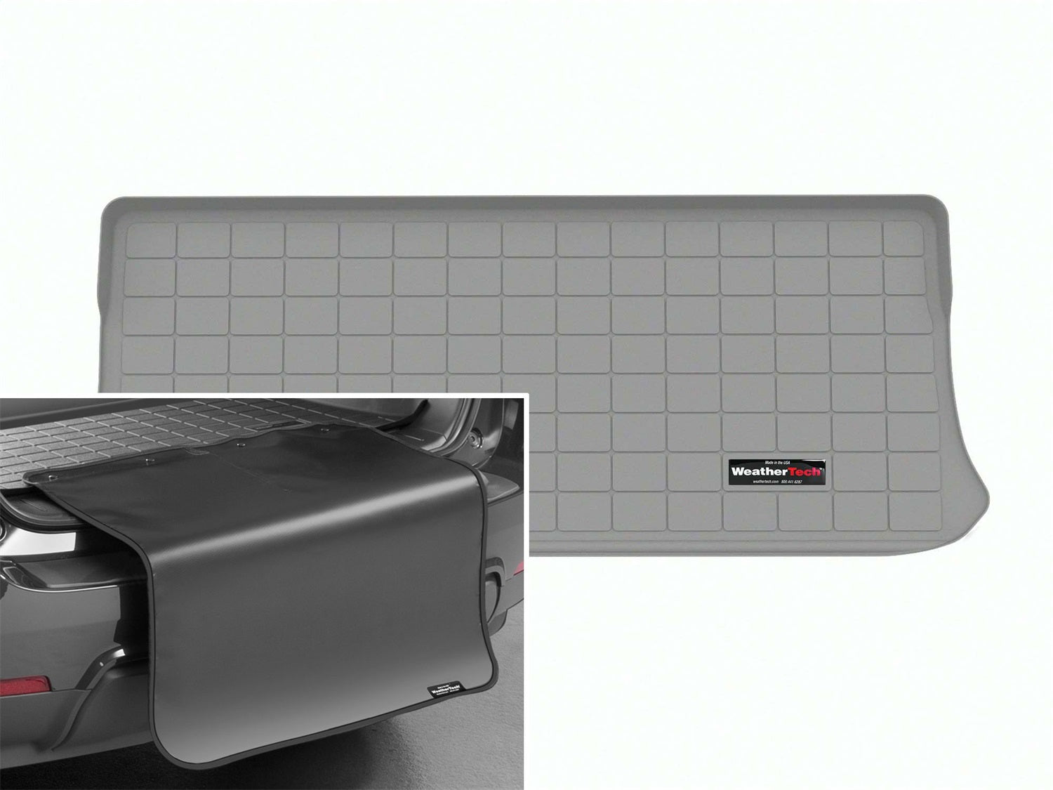 Weathertech - Cargo Liner w/Bumper Protector - Gray Behind 3rd Row Seating 23-26 Mercedes Benz EQS - 421561SK