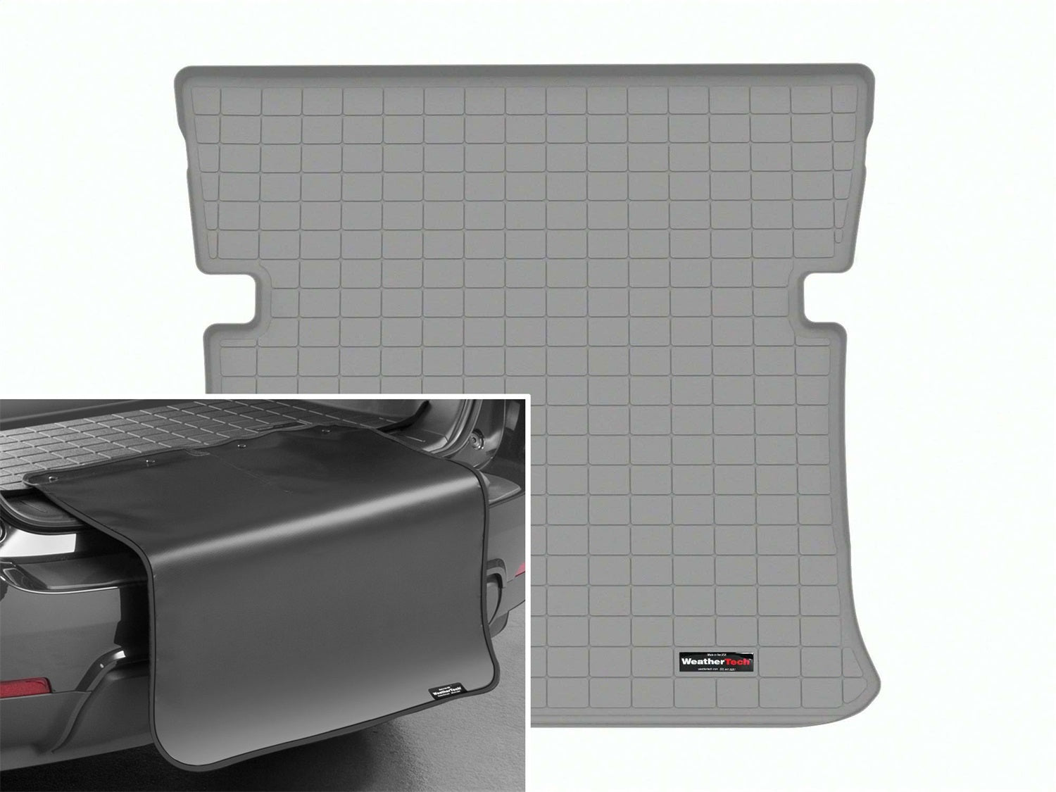 Weathertech - Cargo Liner w/Bumper Protector - Gray Behind 2nd Row Seating 23-26 Mercedes Benz EQS - 421562SK