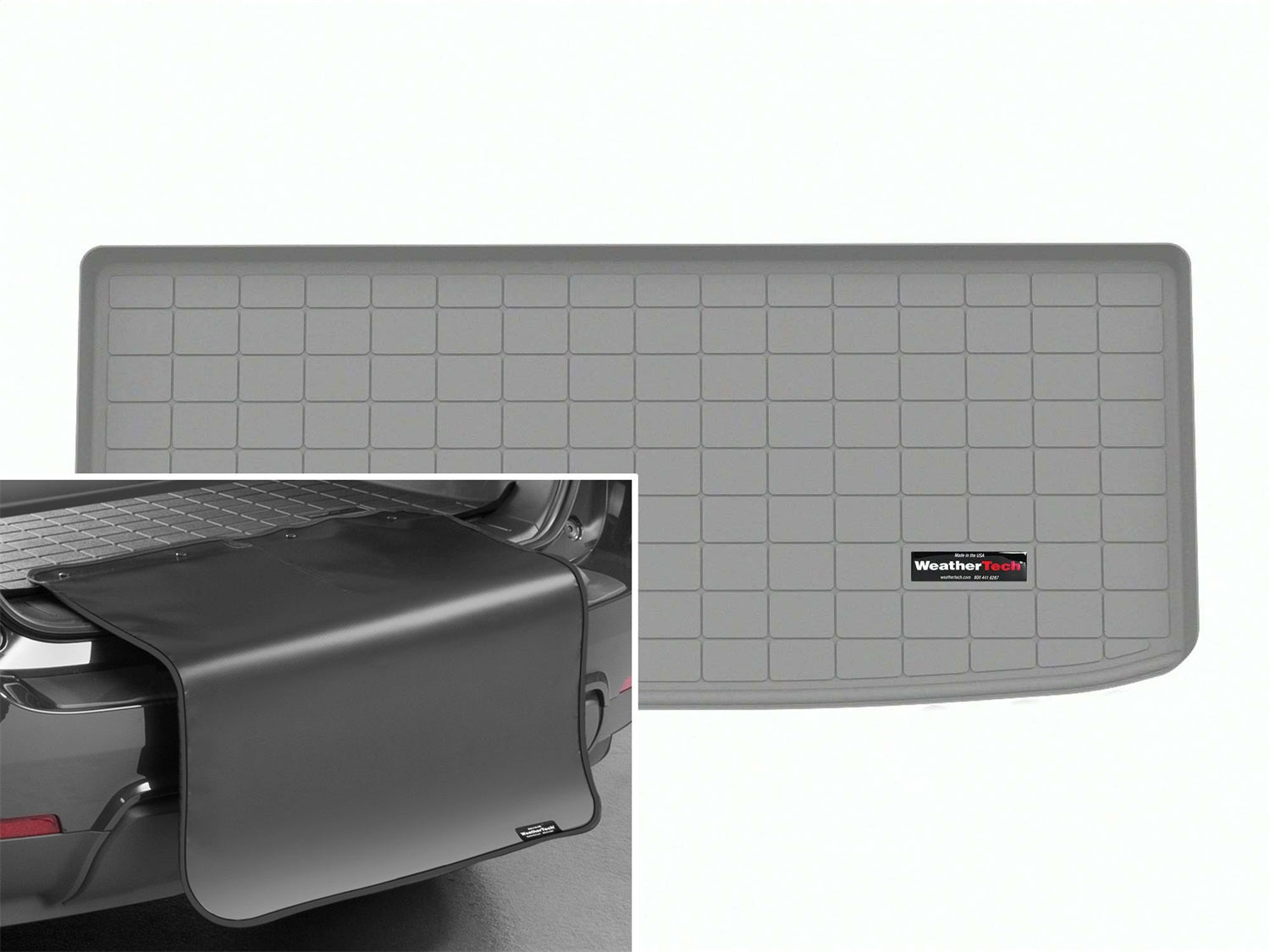 Weathertech - Cargo Liner w/Bumper Protector - Gray Behind 3rd Row Seating 23-25 Honda Pilot - 421680SK