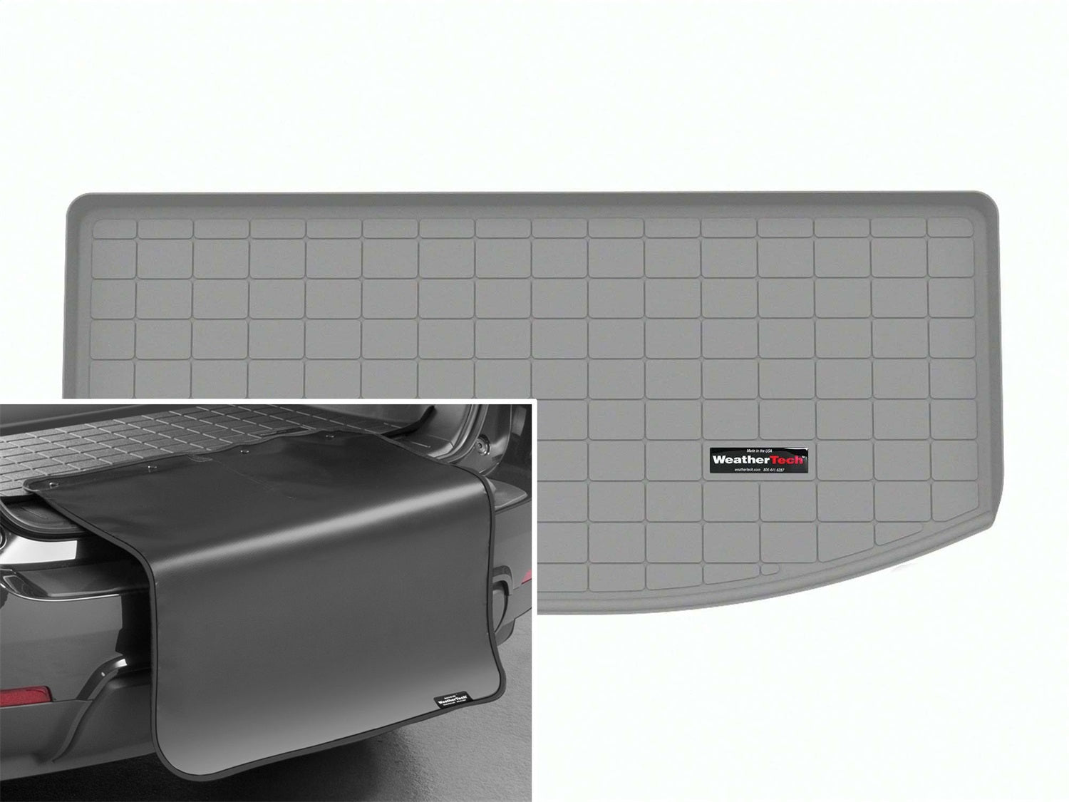 Weathertech - Cargo Liner w/Bumper Protector - Gray Behind 3rd Row Seating 24-26 Mazda CX-90 - 421704SK