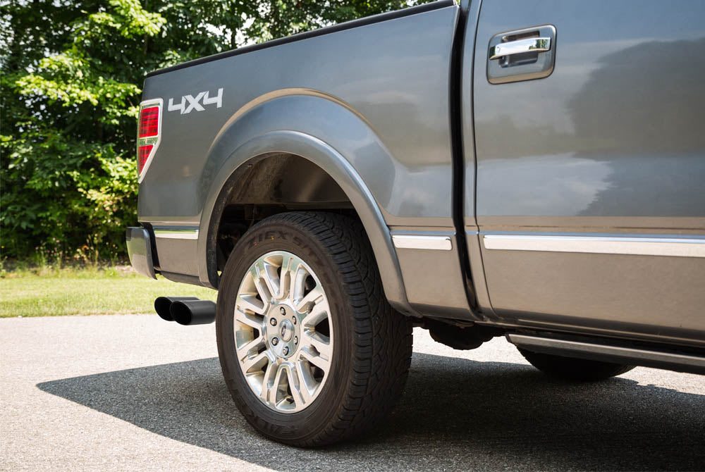 Roush - 2010-2014 Roush 6.2L Raptor and F-150 Side-Exit Black-Tip Cat-Back Exhaust - 421711-BLK