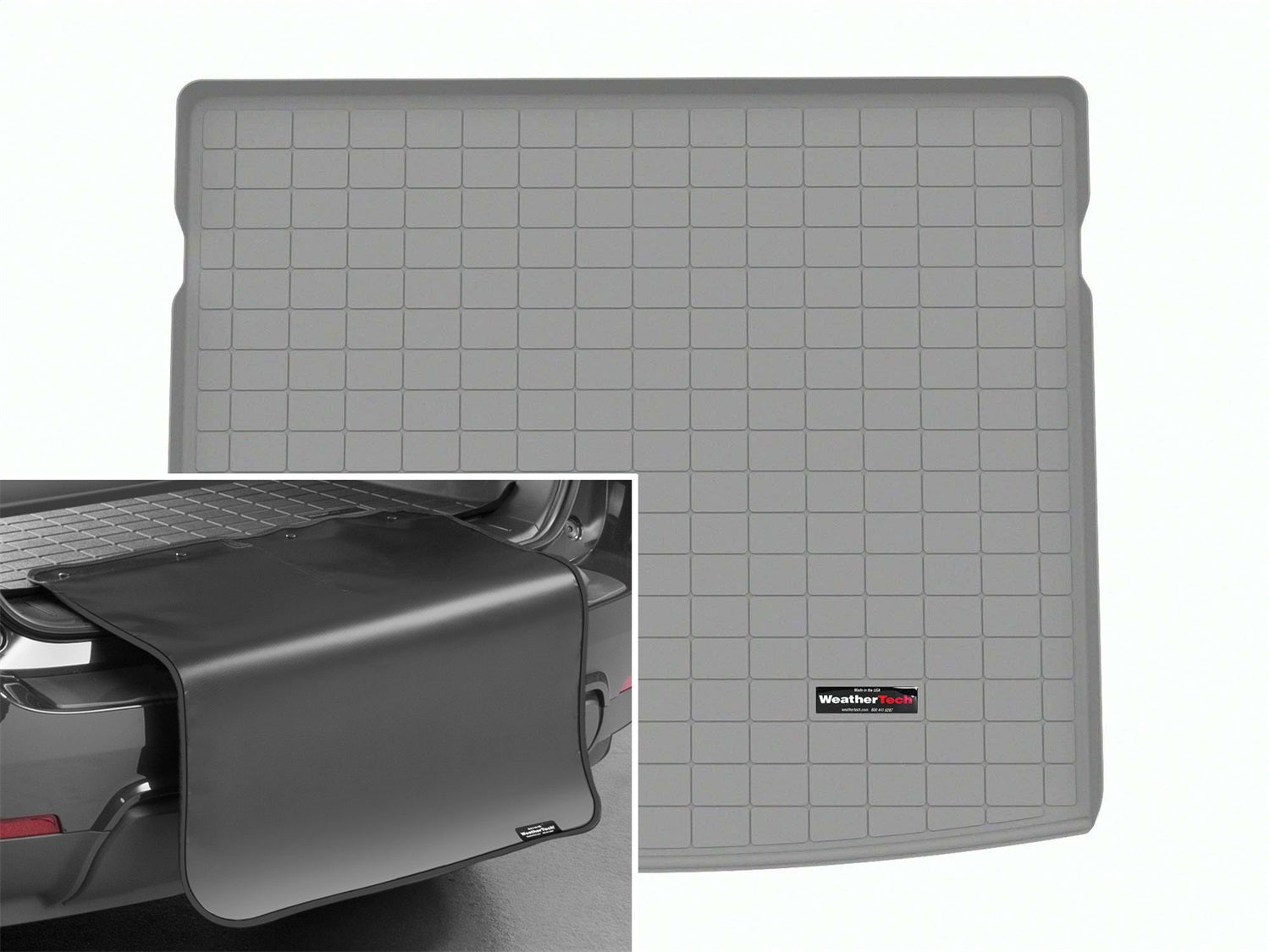 Weathertech - Cargo Liner w/Bumper Protector - Gray Upper Cargo Area 23-25 Nissan ARIYA - 421712SK