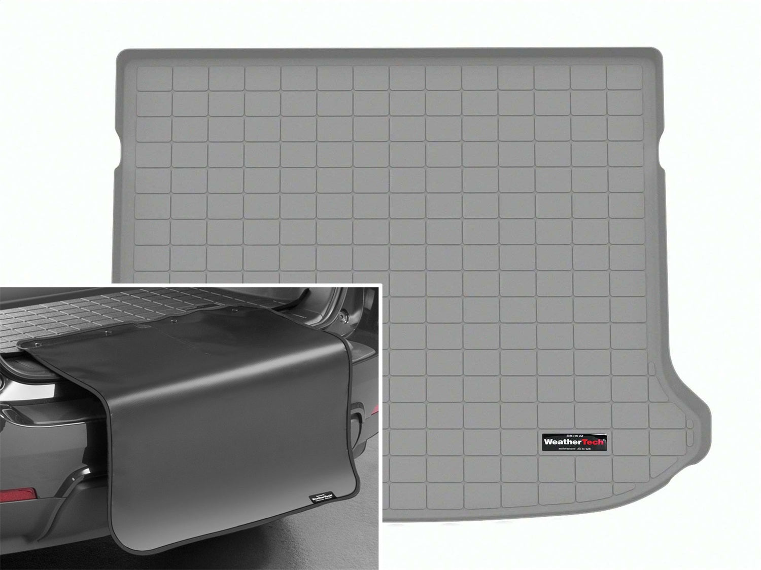 Weathertech - Cargo Liner w/Bumper Protector - Gray Behind 2nd Row Seating 23-25 Genesis GV60 - 421713SK