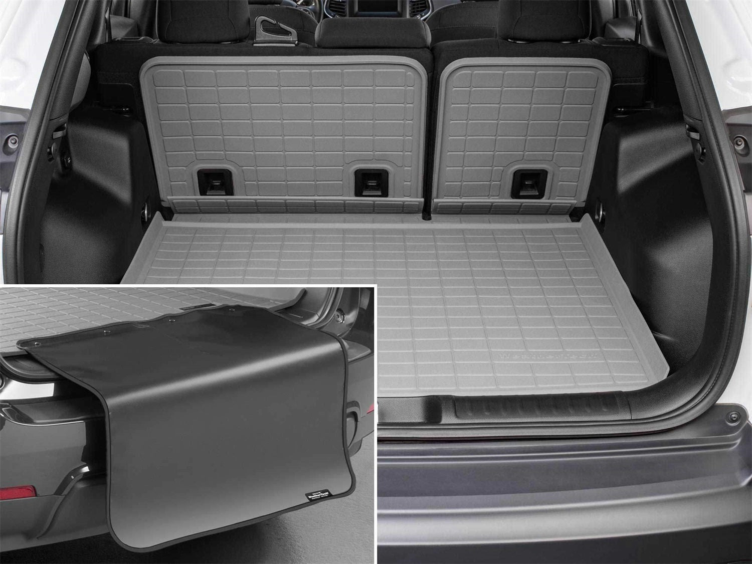 Weathertech - SeatBack Cargo Liner HP w/Bumper Protector - Gray Behind 3rd Row Seating 21-26 Cadillac Escalade / 22-26 C