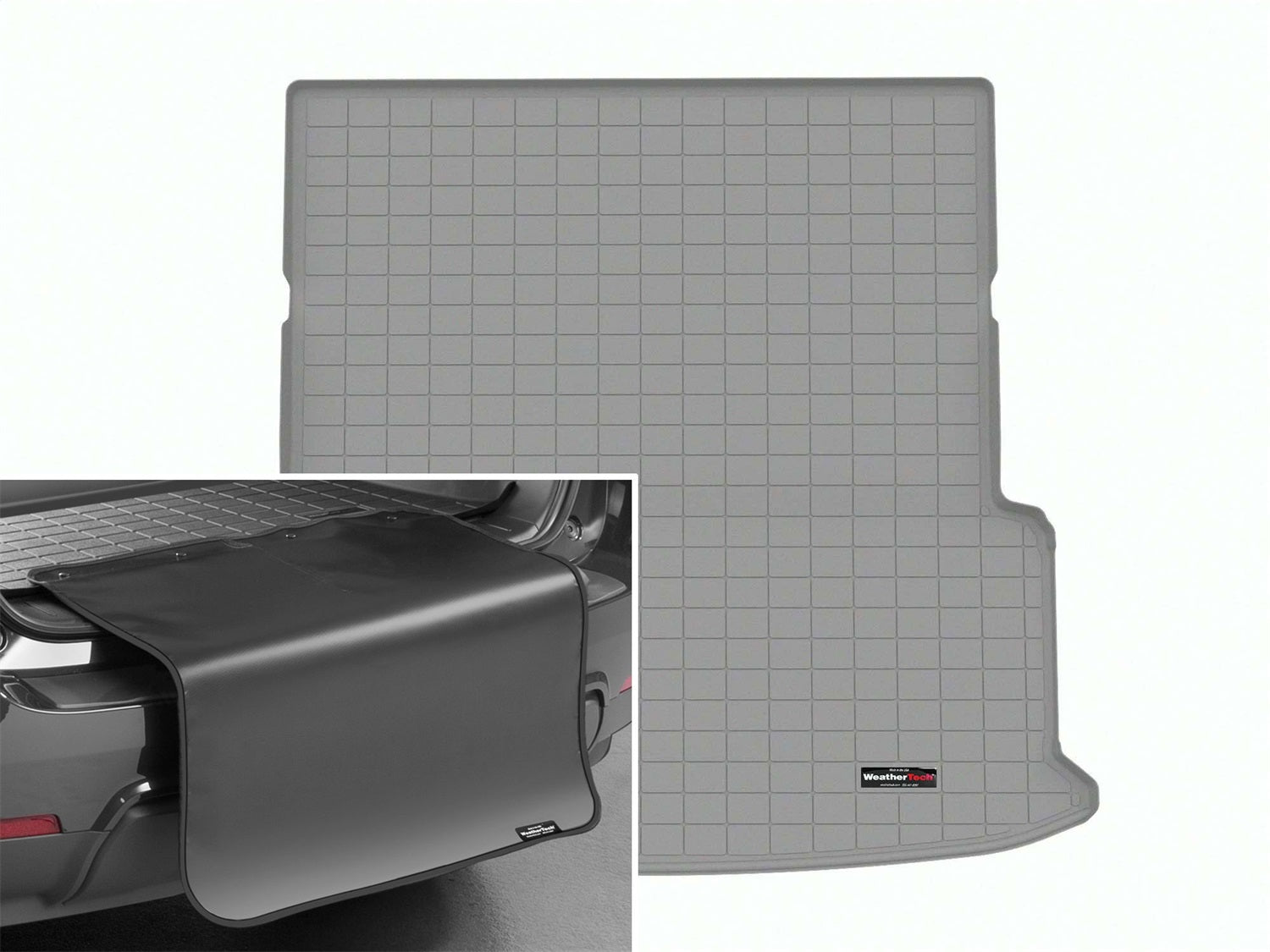Weathertech - Cargo Liner w/Bumper Protector - Gray Behind 2nd Row Seating 24-26 Lexus TX / 24-26 Toyota Grand-Highlande