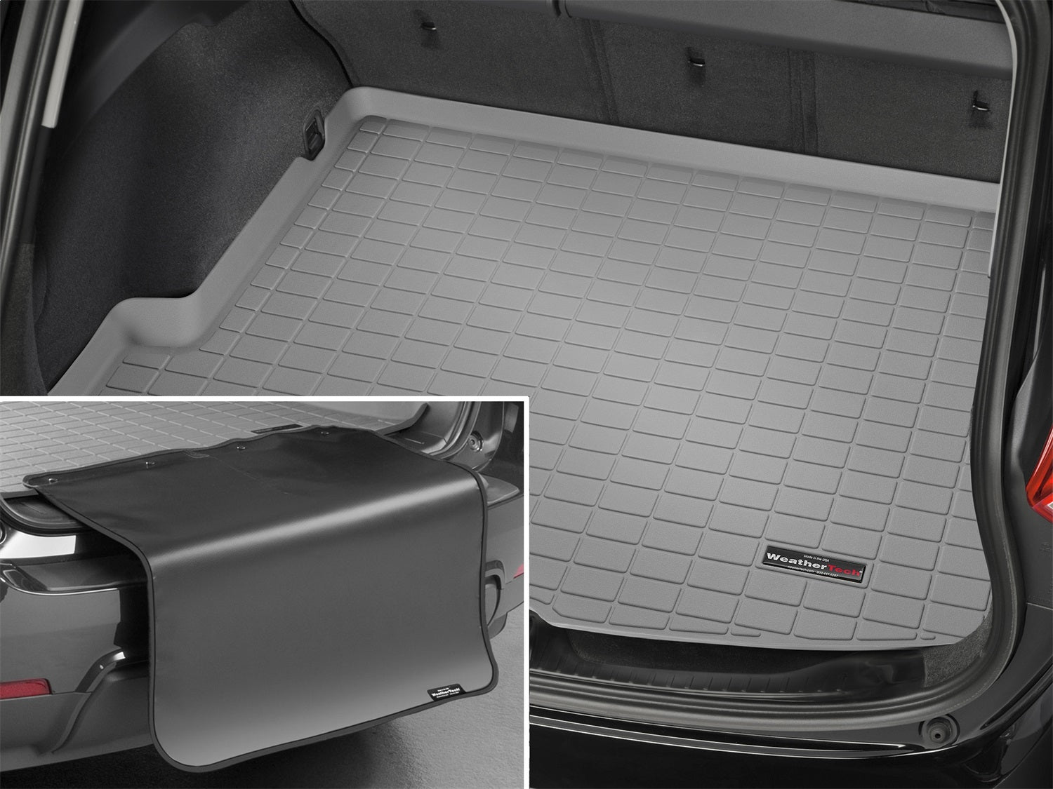 Weathertech - Cargo Liner w/Bumper Protector - Gray Behind 2nd Row Seating 24-25 Porsche Panamera - 421781SK