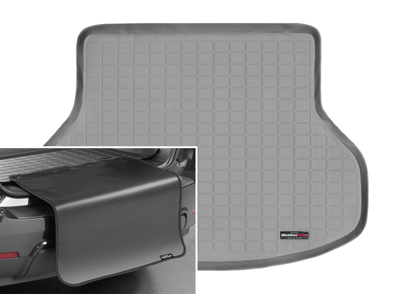 Weathertech - Cargo Liner w/Bumper Protector - Gray Behind 2nd Row Seating 01-07 Toyota Highlander - 42201SK