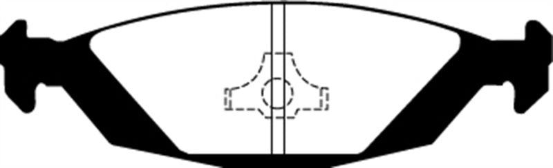 EBC 88-90 Saab 900 2.0 Redstuff Rear Brake Pads - DP3635C for 1986-1997 Saab 9000 - detail view