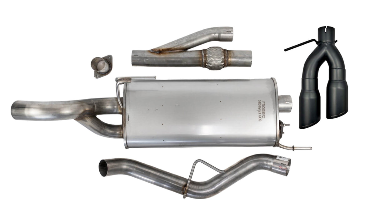 Roush - 2021-2026 Roush F-150 Side Exit Cat Back Active Ready Exhaust - Black Tip - 422264-BLK