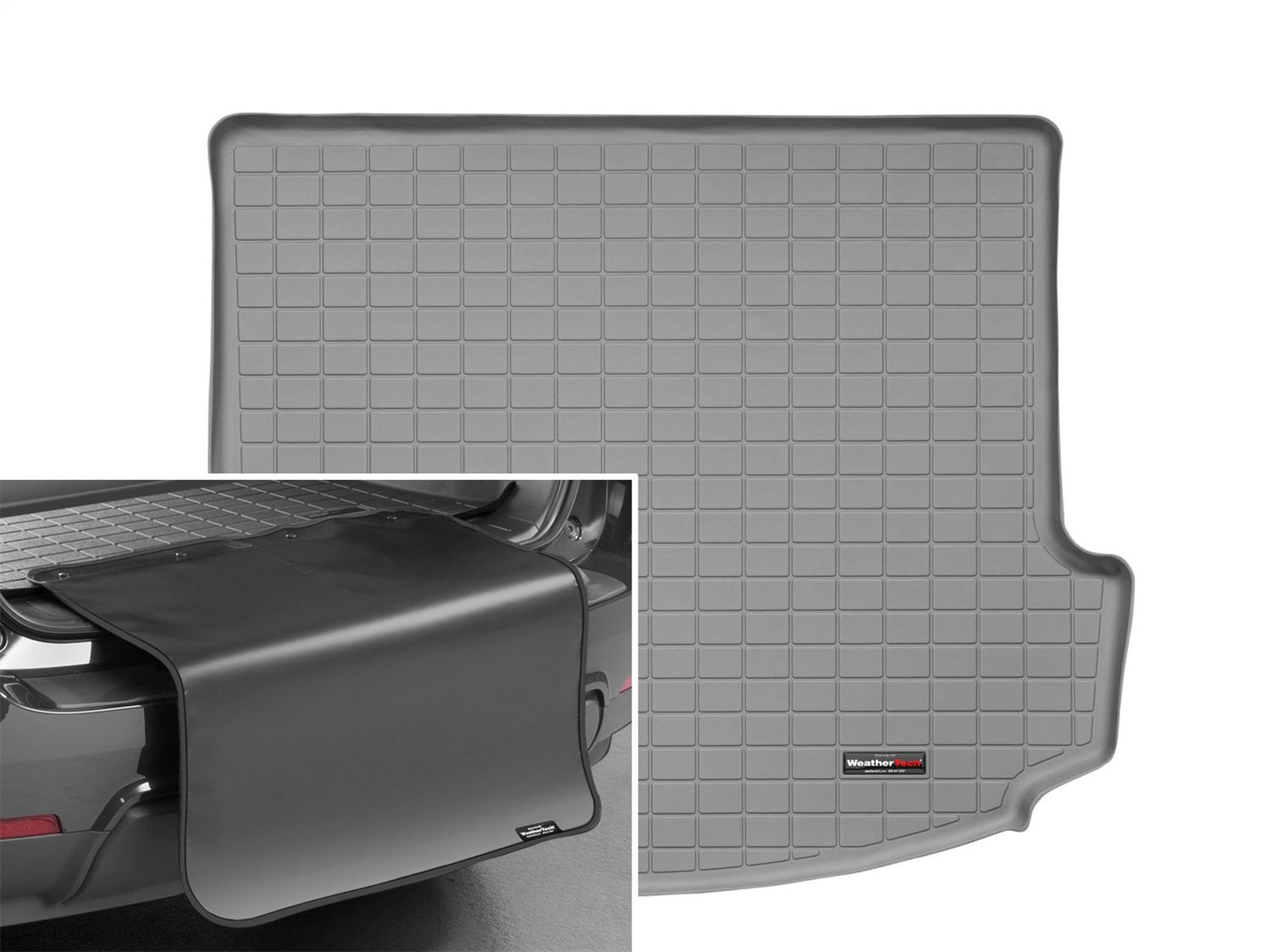 Weathertech - Cargo Liner w/Bumper Protector - Gray Behind 2nd Row Seating 07-13 Acura MDX - 42420SK