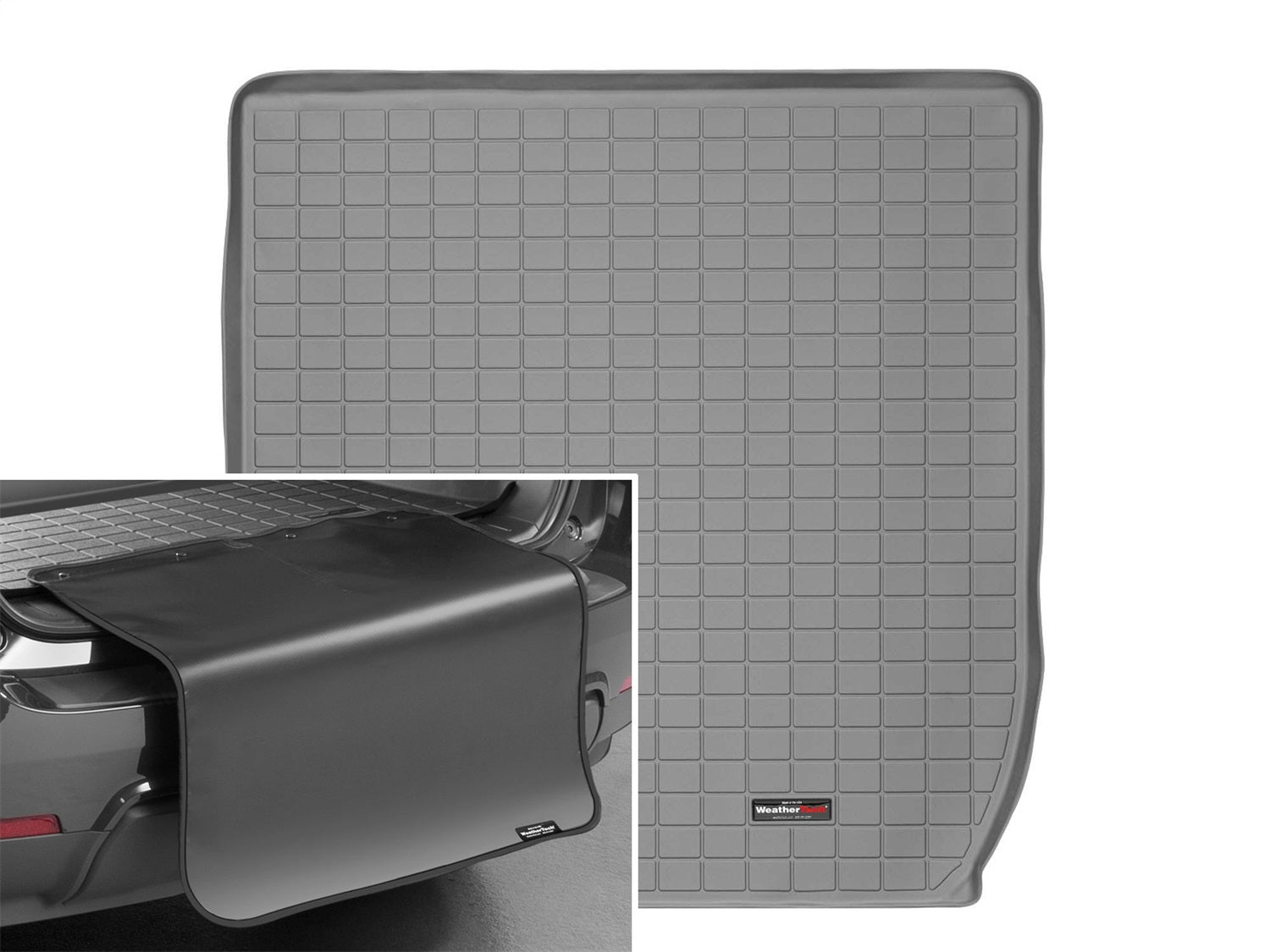 Weathertech - Cargo Liner w/Bumper Protector - Gray Behind 2nd Row Seating 08-17 Buick Enclave / 09-17 Chevrolet Travers