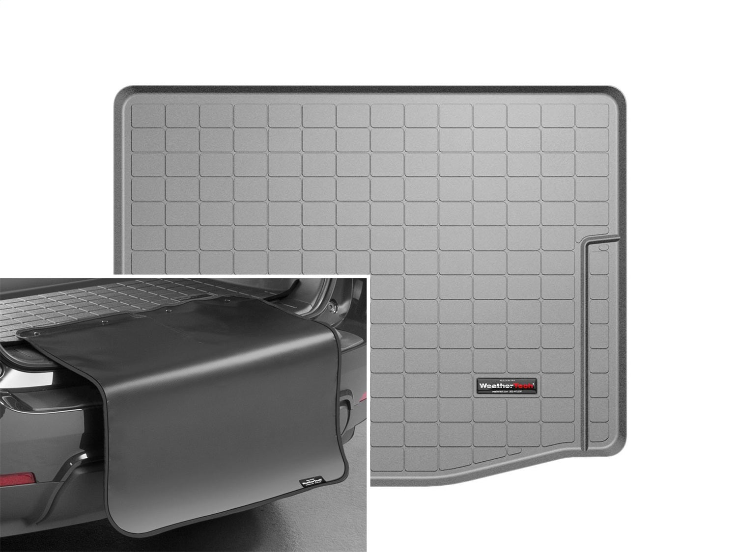 Weathertech - Cargo Liner w/Bumper Protector - Gray Behind 2nd Row Seating 12-18 Ford Focus - 42519SK