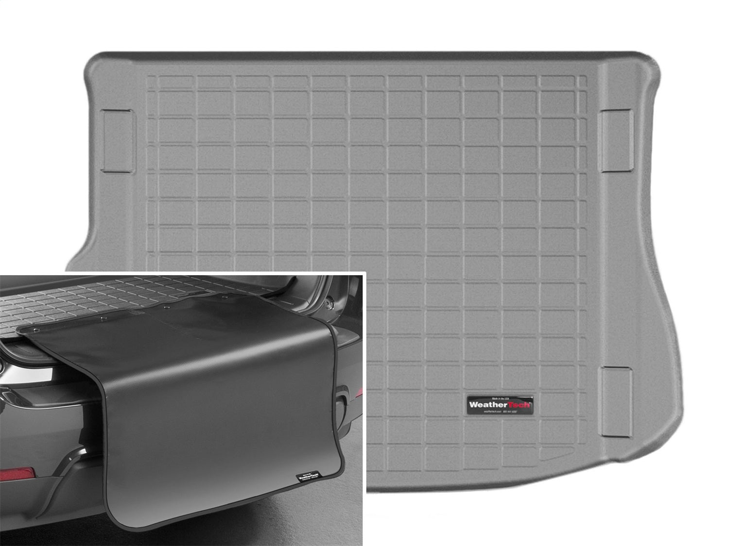 Weathertech - Cargo Liner w/Bumper Protector - Gray Behind 2nd Row Seating 12-19 Land Rover Range-Rover-Evoque - 42525SK