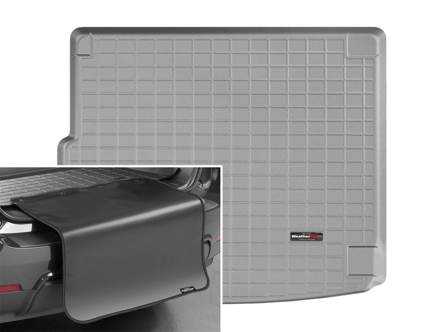 Weathertech - Cargo Liner w/Bumper Protector - Gray Behind 2nd Row Seating 11-18 Porsche Cayenne - 42675SK