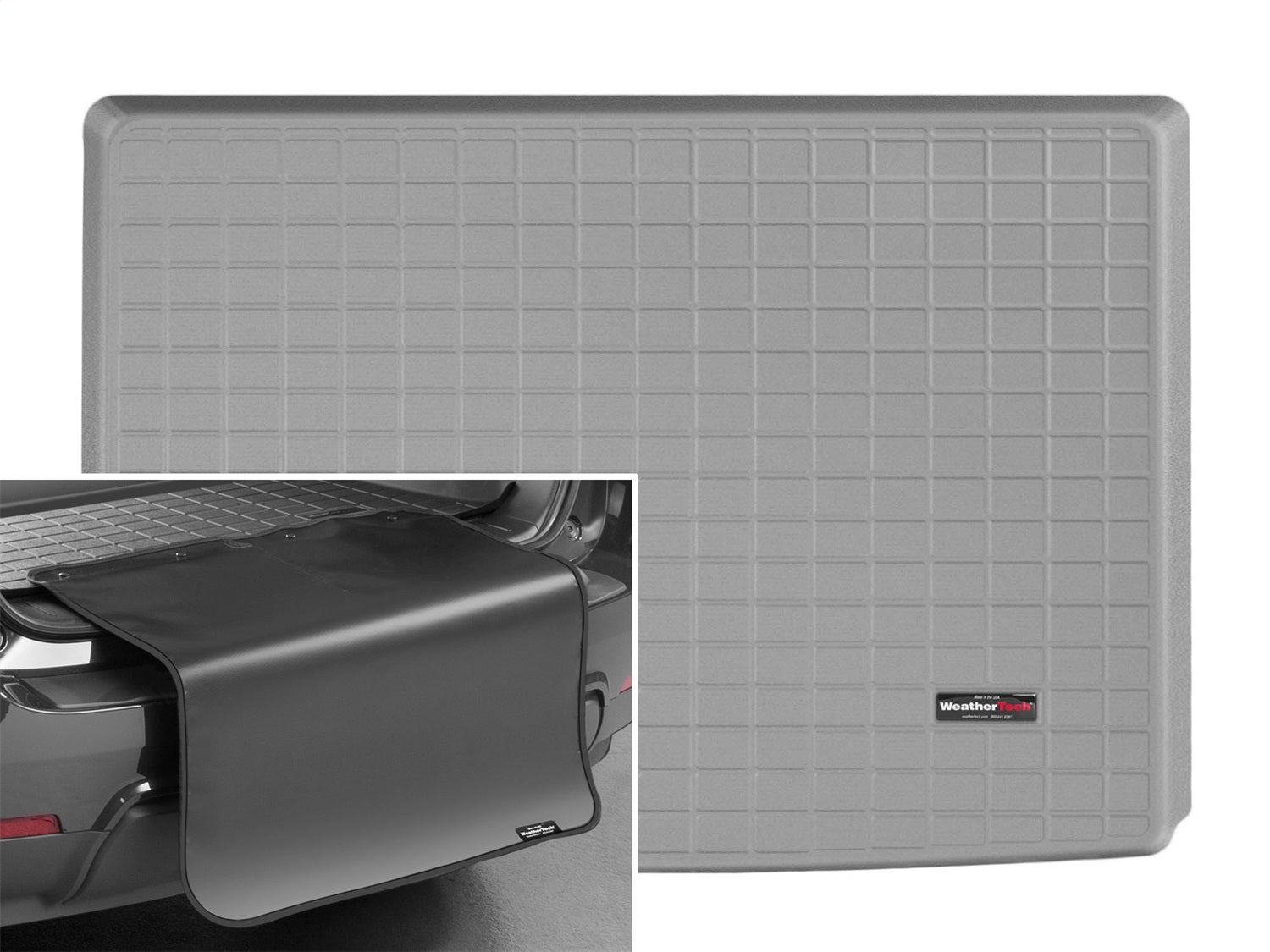 Weathertech - Cargo Liner w/Bumper Protector - Gray Behind 3rd Row Seating for Escalade / Suburban / Suburban-3500-HD / 