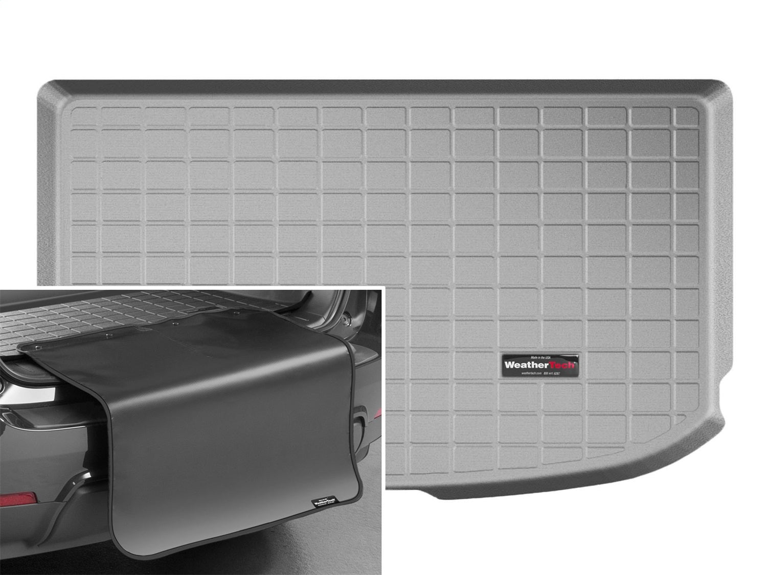 Weathertech - Cargo Liner w/Bumper Protector - Gray Behind 2nd Row Seating 14-19 Kia Soul - 42681SK