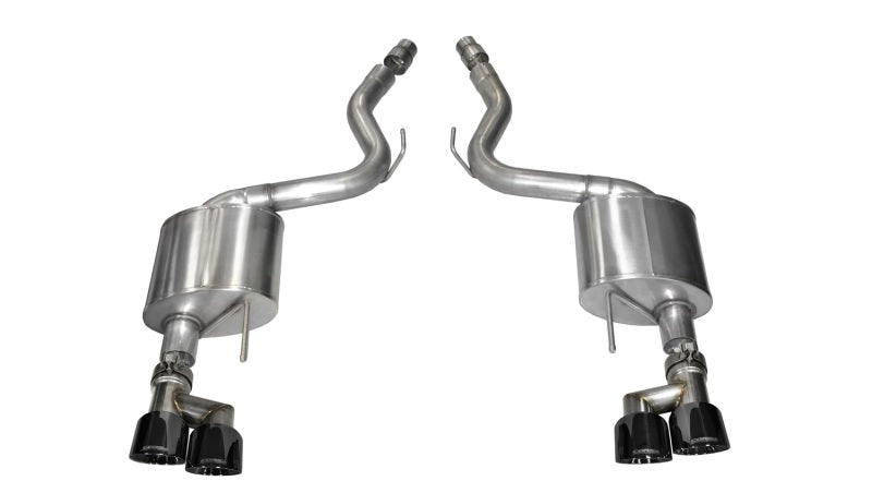 Corsa 2015-2017 Ford Mustang GT 5.0 3in Axle Back Exhaust Black Quad Tips (Sport) - 14334BLK