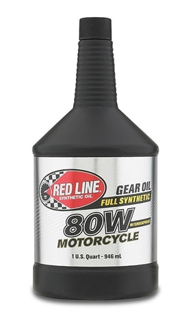 Red Line 80W Motorcycle Gear Oil Synthetic With Shockproof 1 Quart