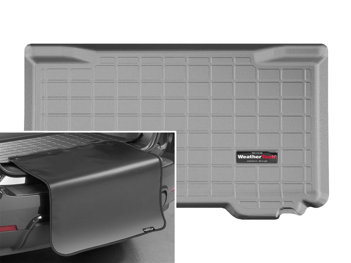 Weathertech - Cargo Liner w/Bumper Protector - Gray Behind 2nd Row Seating 23-25 Mini Cooper / 23-24 Mini Cooper-Country