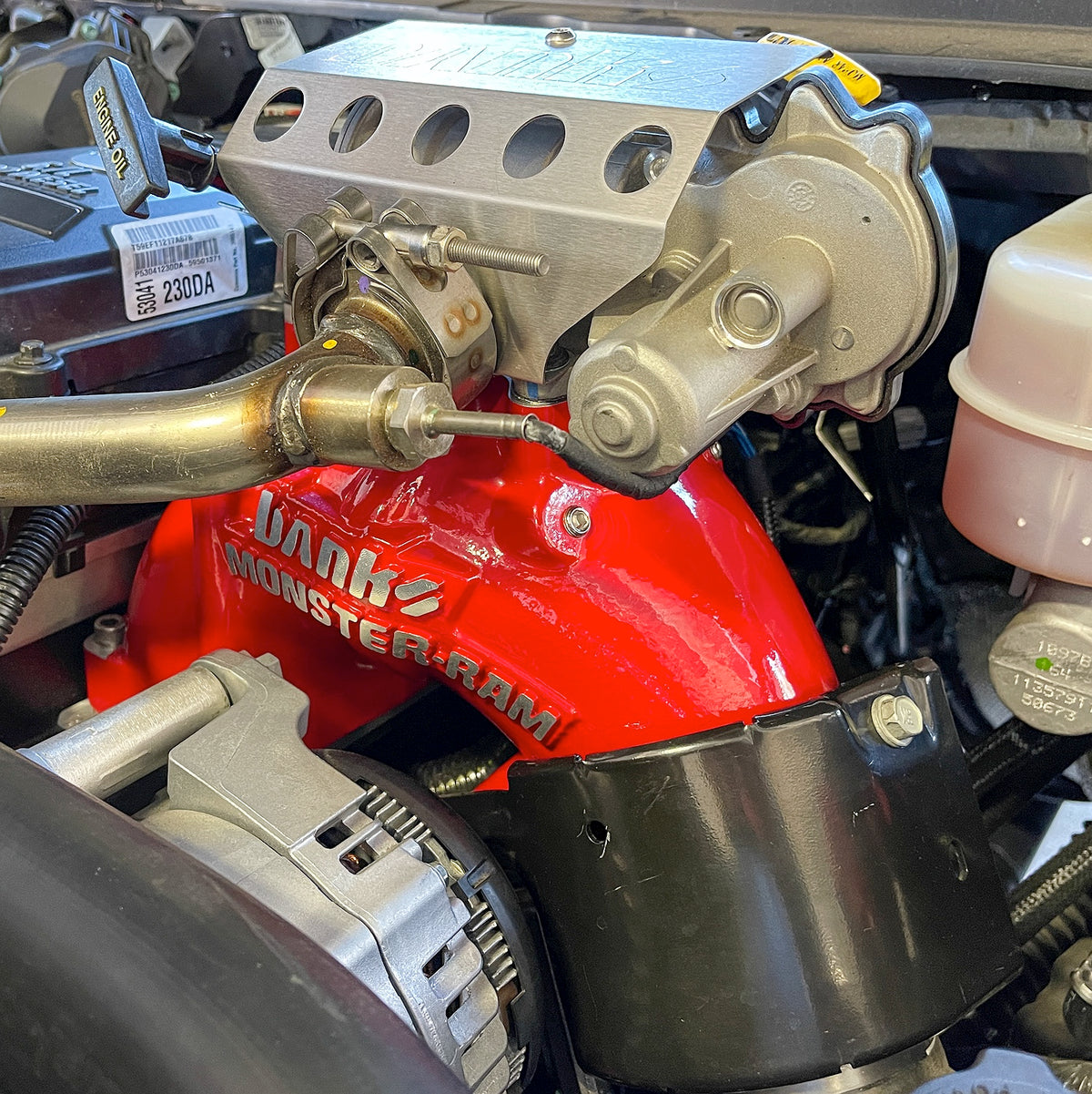 Banks Power 13-18 Ram 6.7L Diesel Monster-Ram Intake System Gen-2 w/Fuel Line - Red w/Heater System - 42798-PC