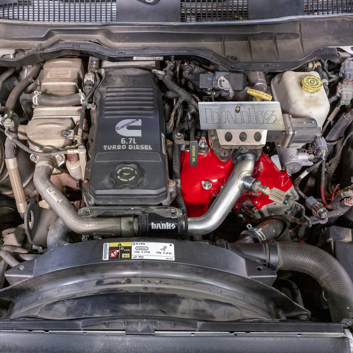 Banks Power 13-18 Dodge RAM 6.7L Monster-Ram Intake System W/Fuel Line-Chassis Cab Red - 42804-R