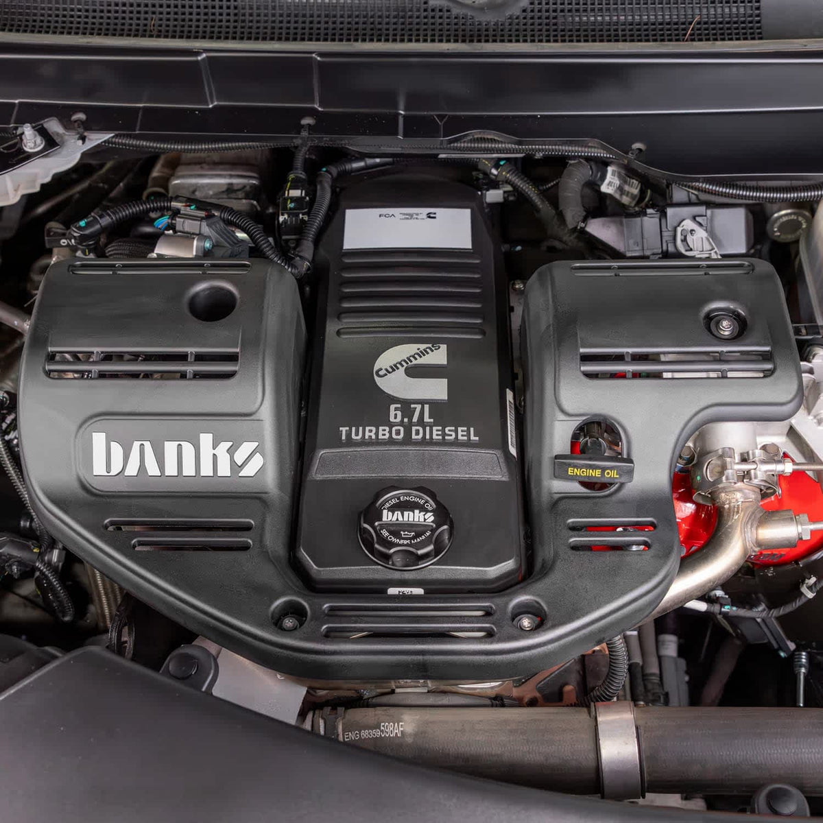 Banks Power 07.5-24 RAM 2500/3500 6.7L Cummins Engine Cover System w. Alternative Mounting System - 42813 - Image 2