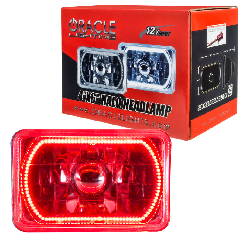 Oracle Pre-Installed Lights 4x6 IN. Sealed Beam - Red Halo SEE WARRANTY - 6909-003