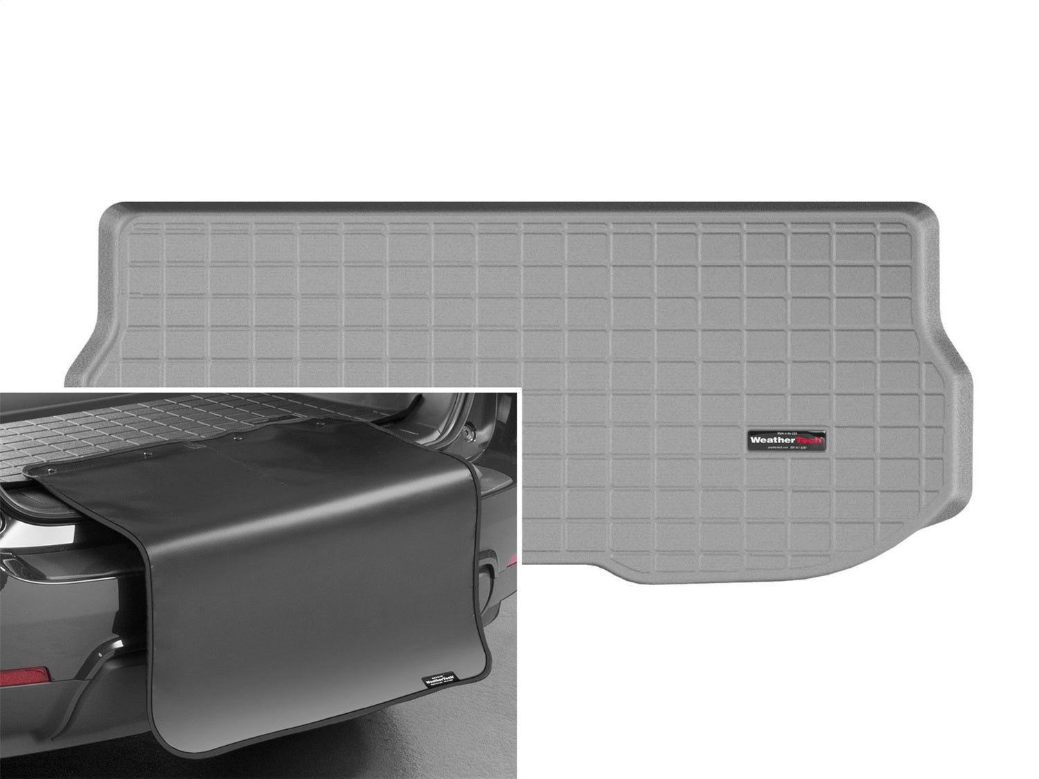 Weathertech - Cargo Liner w/Bumper Protector - Gray Behind 3rd Row Seating 11-17 Nissan Quest - 42956SK